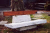 Jonathan Shor.Granite, Stainless Steel and Teak Family Bench.72x24x34